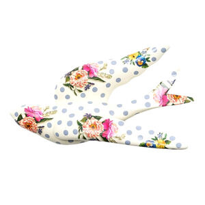 MACKENZIE CHILDS Wildflowers Swallowtail Wall Decor Blue 12x7x2 Resin New